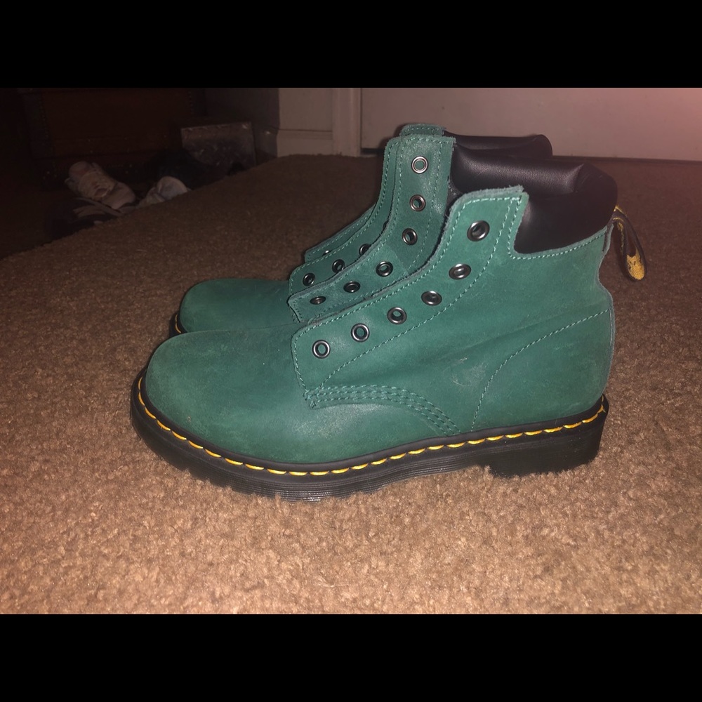 Green Suede Dc. Martens